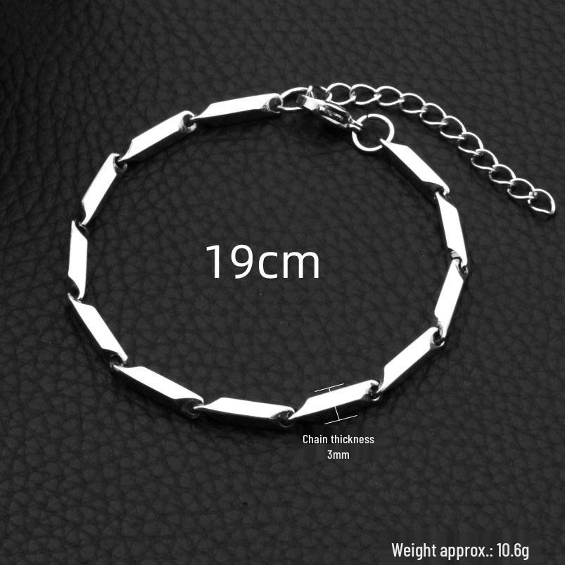 Rhombus Titanium Steel Bracelet - Trendy & Versatile Hip Hop Jewelry for Men & Women, Fade-Resistant.