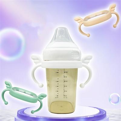 Milchflaschengriff für Babys. Fördert das selbstständige Trinken. Sicherer Halt. Flaschenaufsatz für Hegenersatz.