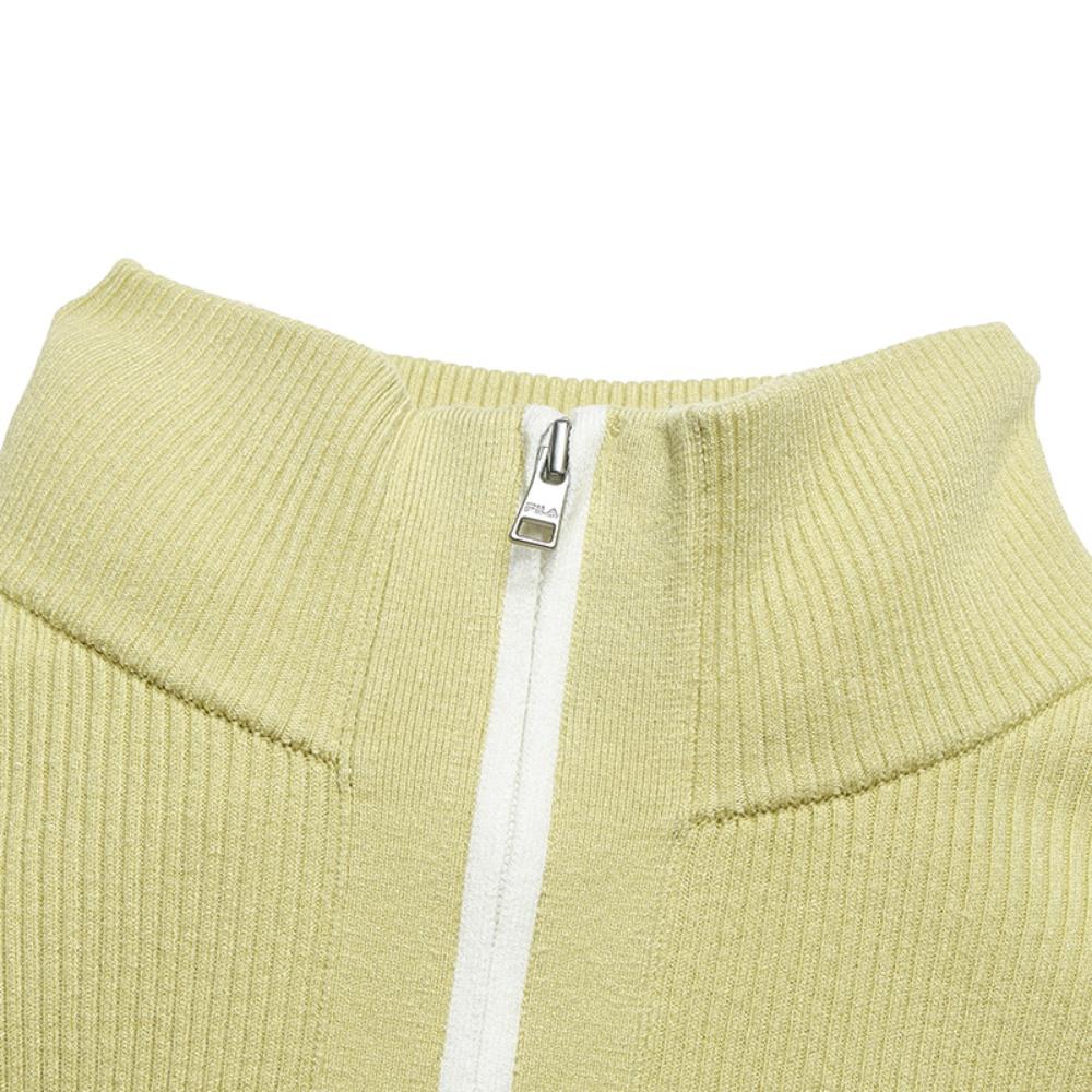 Fila White Fashion Trendy Comfortable Simple Casual Versatile Zipper Woven Cardigan Sweater Women tops F11W543401FMT