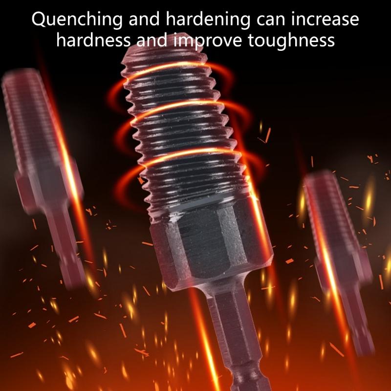 Universal Hexagonal Shank Screw Removal Kit Suitable for Broken Threads in 1/2 3/4 1 Inch Pipes Heavy Duty Construction