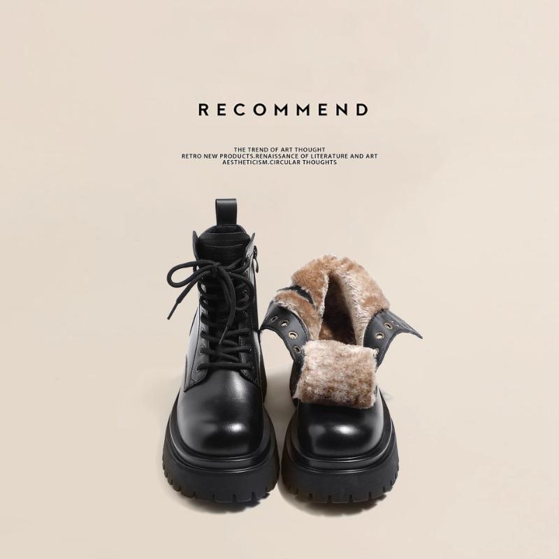 High-quality four-season thick-soled Martin boots children's autumn single boots college short boots