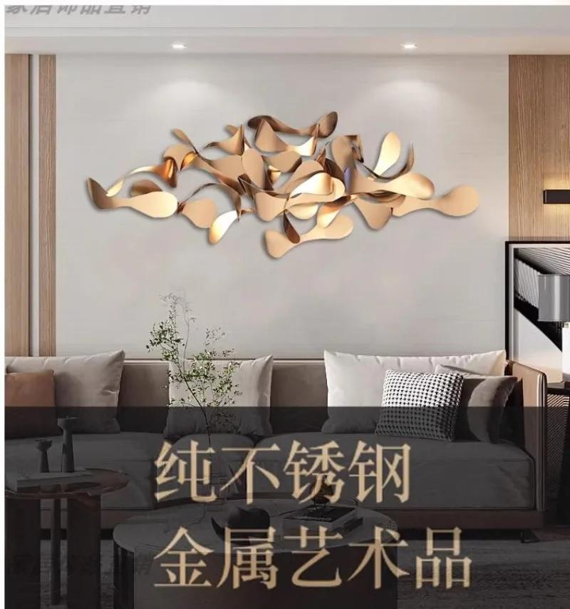 Light Luxury Metal Wall Decor Nordic Wrought Iron Hanging Decorations for Living Room Dining Room Decor Creative Bedroom Bedside