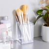 Acrylic Square Pen Holder, Thick Transparent Makeup Brush & Eyebrow Pencil Organizer Box for Dormitory Desk