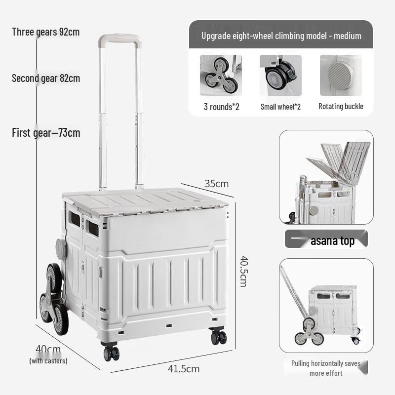 Bingyue Portable Folding Shopping & Utility Cart