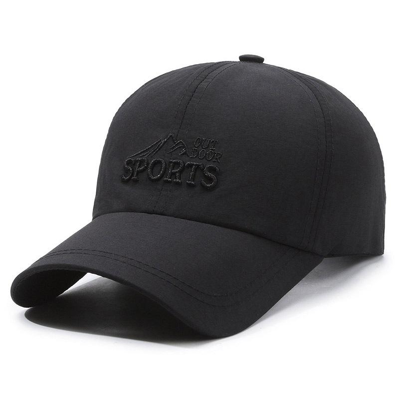 

Unisex Quick-Dry Baseball Cap, Versatile Sports Hat for All Seasons Adjustable чёрный