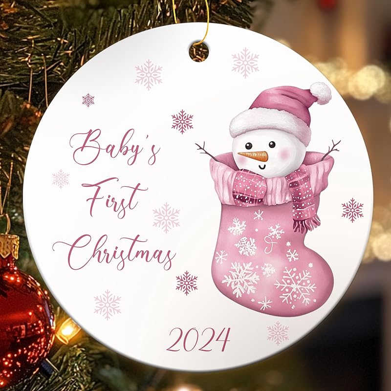 Grandparent Est. 2024 Christmas Ornaments, Grandparent To Be Ornaments for Christmas Tree, New Grandparent Gifts, 2024 Christmas Ornaments, Ceramic