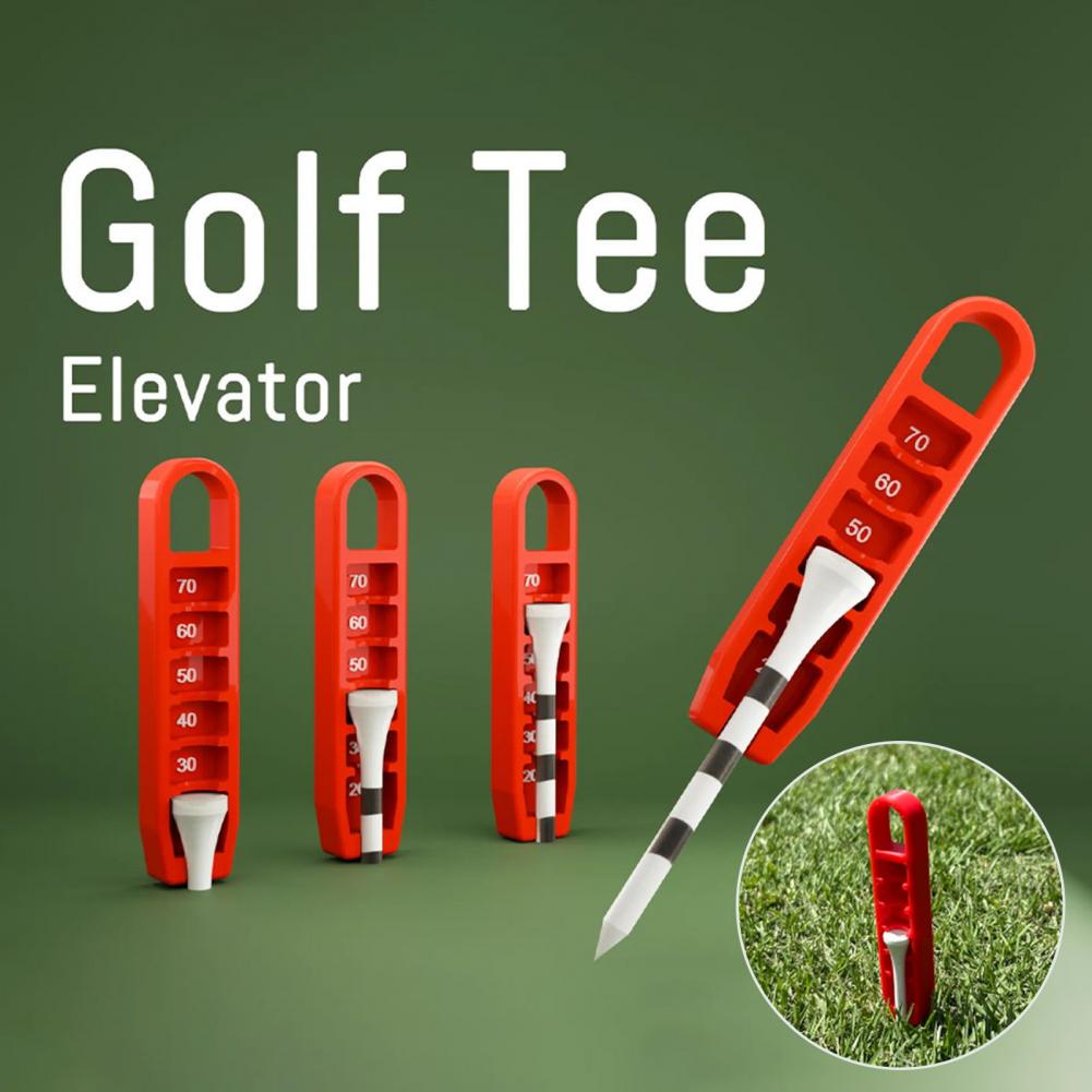 Golf Tee Elevator 3D Printed Golf Tee Height Gauge Portable Tee Height Setter Precise Placement At 20-70mm Gift for Golfers