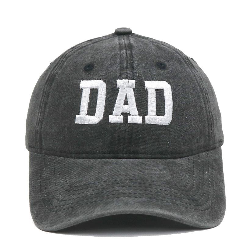 Vintage Washed Cotton "MOM/DAD" Embroidered Baseball Cap Family Matching Adjustable Dad Hat