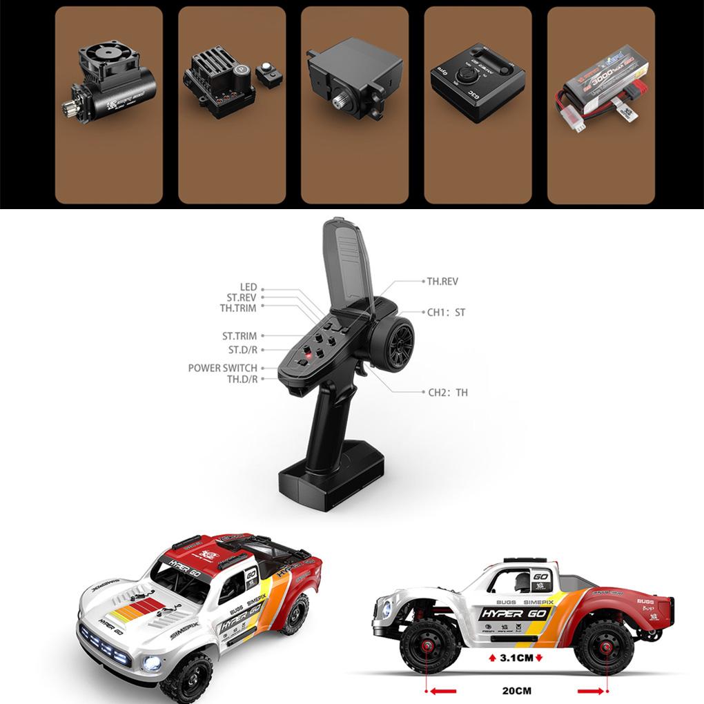 MJX Hyper Go 14211 1/14 4WD RC Car Brushless RC Racing Car 70KM/H 2.4G Remote Control Cars Off-Road Speed RC Cars Truck Toys