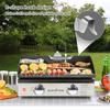 New 2Pcs Stainless Steel Griddle Spatula Stands Outdoor Camping Picnic BBQ Essential