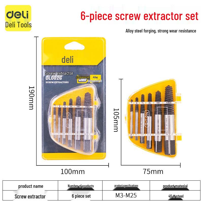 11-Piece Mechanic's Broken Wire & Screw Extractor Set with Free Shipping (3MM-10MM)