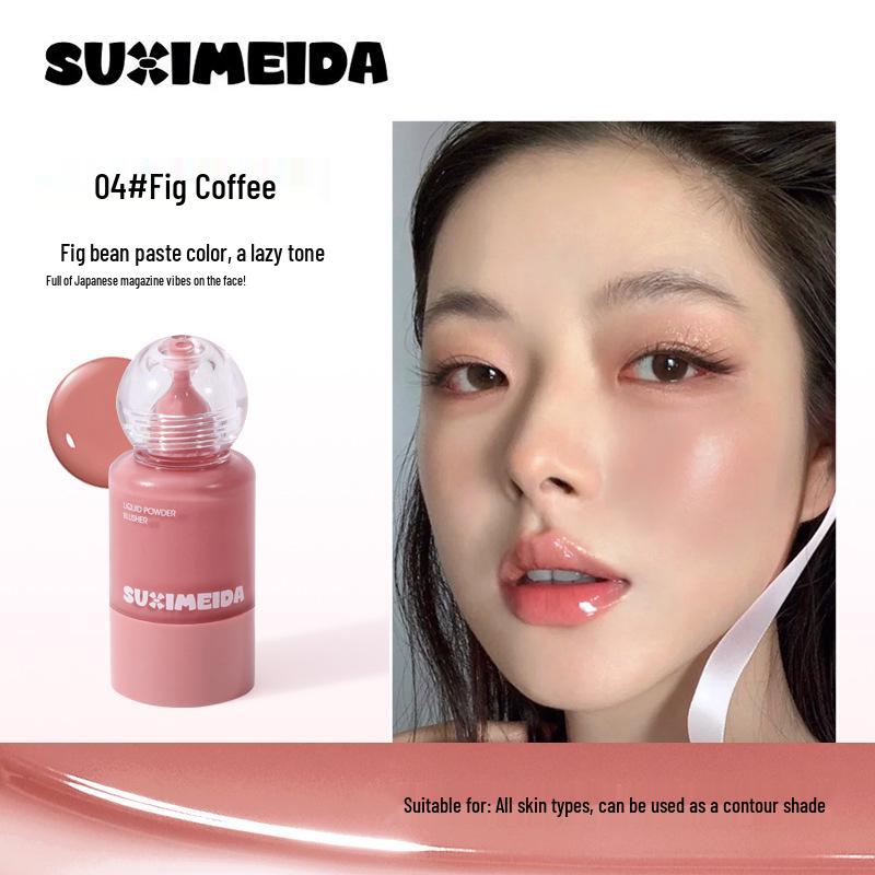 

Suxi Meida Жидкие румяна и тинт для губ в корейском стиле в бутылочке с пипеткой для естественного сияющего вида