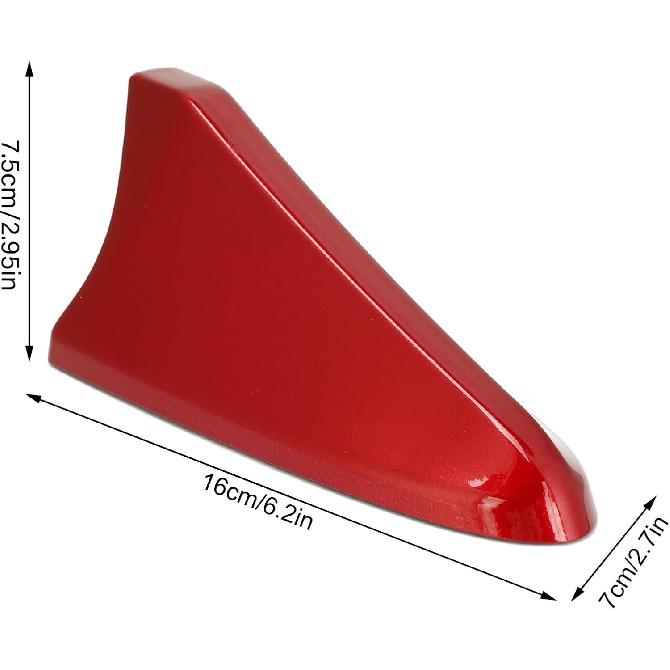 Shark Fin Roof Antenna Cover 96219 D5000EBQK ABS Roof Antenna Aerial Shell Replacement for Sonata Elantra (Red)