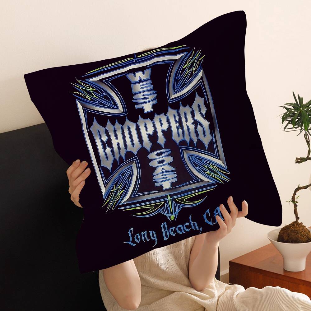 West C-Coast C-Choppers Cushion Cover Car Throw Pillow Case For Sofa Car Christmas Gift 40x40cm 45x45cm