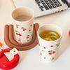 Lekvrije Waterbeker Kers Plastic Bekers Draagbare Koffiebeker Student