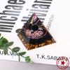 Handmade Natural Crystal Resin Pyramid Ornament for Home and Office