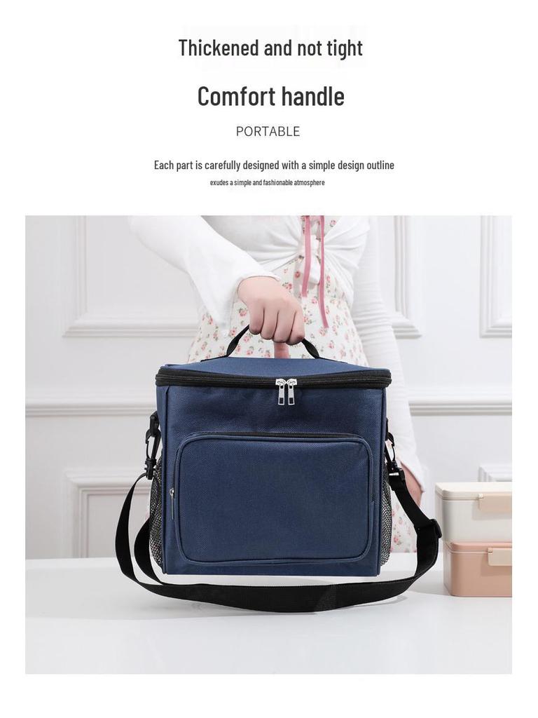 600D Large Insulated Crossbody Ice Pack Picnic Lunch Bag