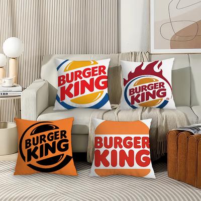 Fashion Print B-Burger K-King Pillow Case Office Cushions Suitable For Sofa Car Bedroom Decorative Cushion Cover