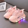 Kids' LED Light Up Sneakers Boys & Girls Breathable Mesh LED Flashing Chunky Shoes Lightweight Non-Slip Casual Trainers