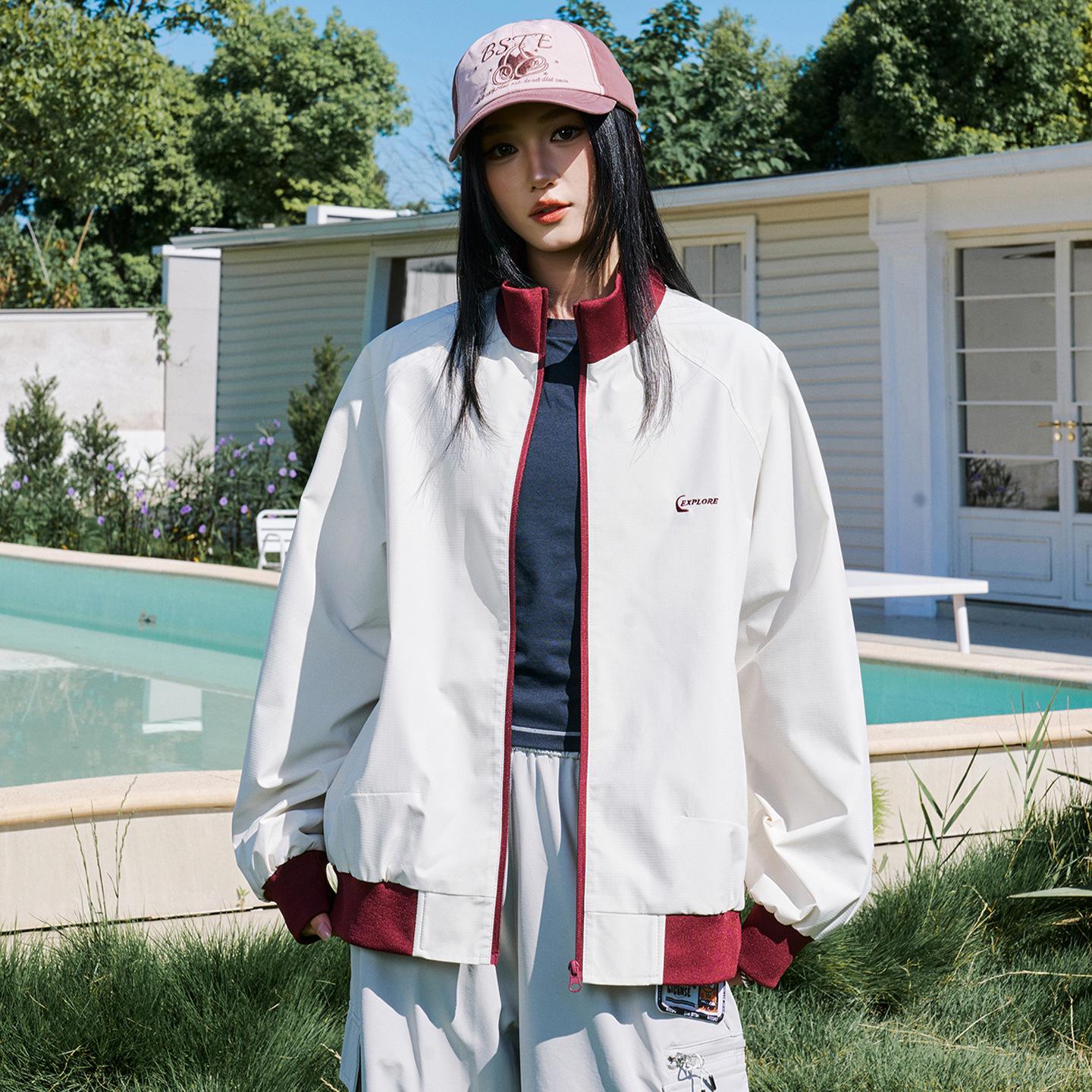 FANSET Unisex Autumn Baseball Jacket: Trendy American Casual Cleanfit Lapel Outerwear 3XL (170-200 jin)