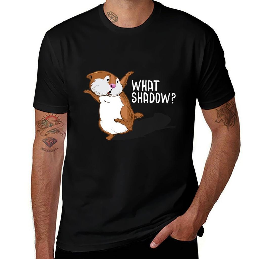 Groundhog Day What Shadow Tshirt Casual Lightweight Short Sleeve Top