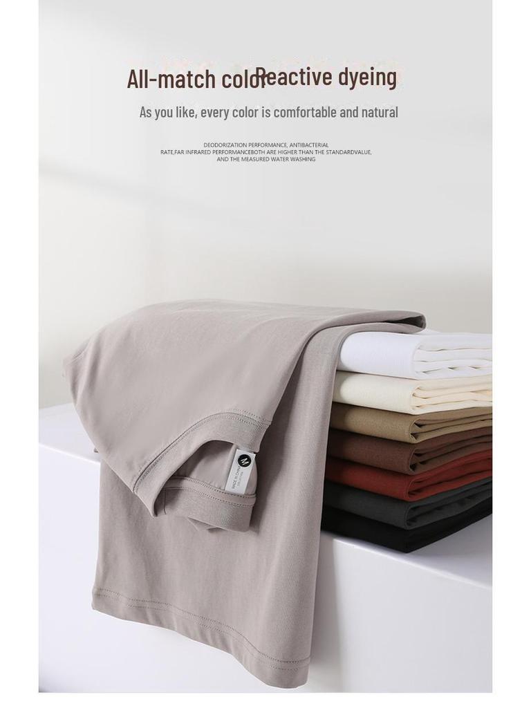Men's Quick-Dry Ice Silk Round Neck T-Shirt - Solid Color Summer Edition