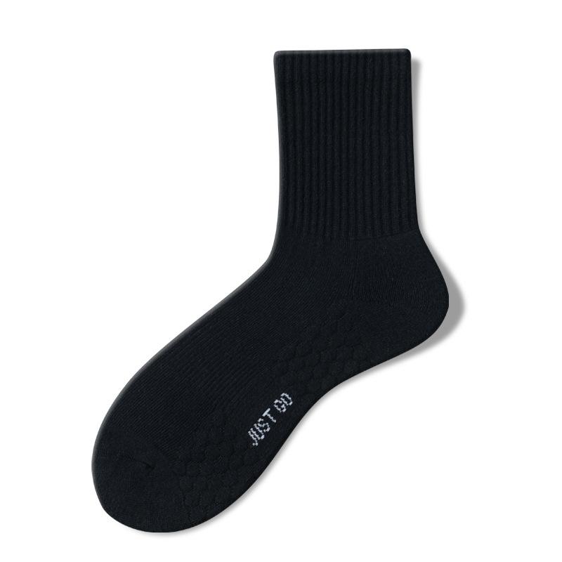 Men's Summer Thin Section Absorbent Cotton Massage Bottom Deodorization of Sports Socks