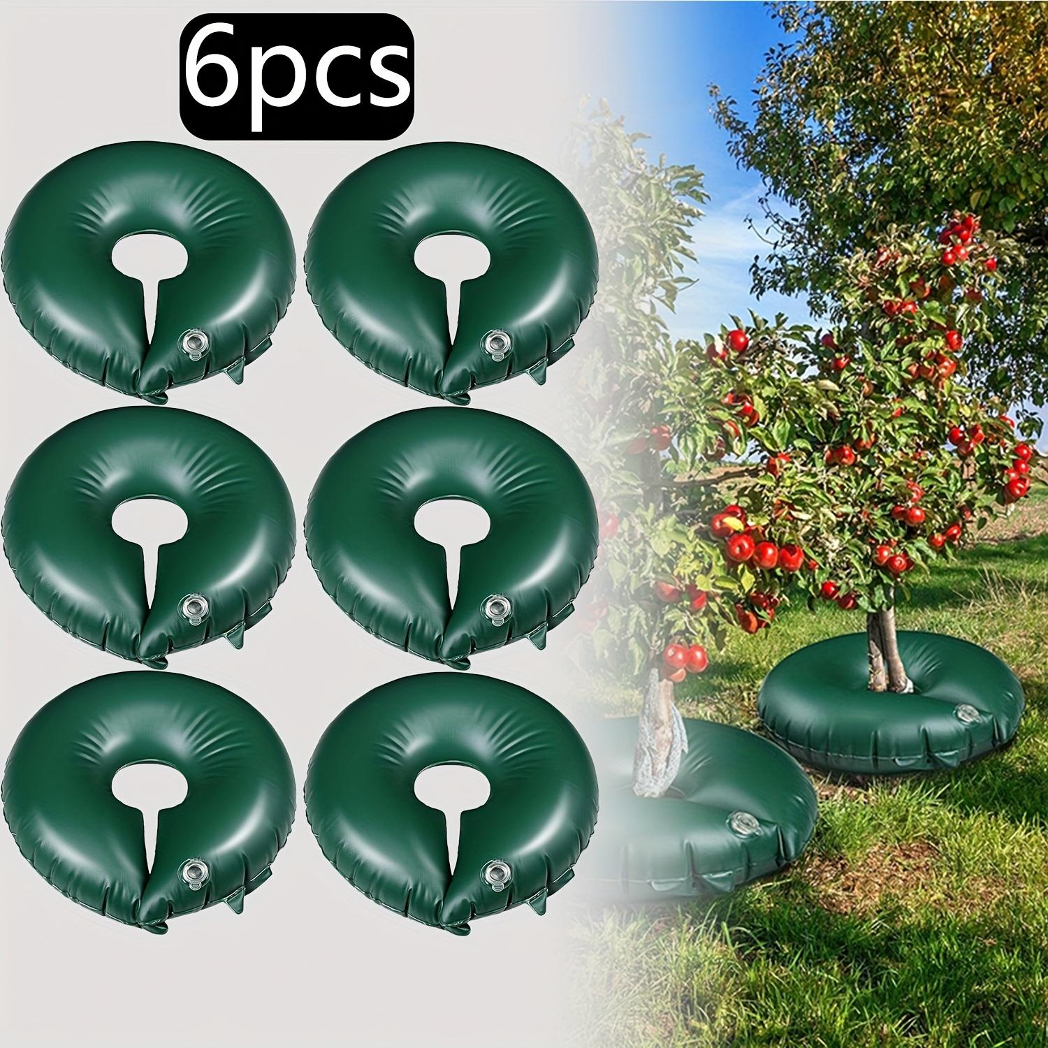 6PCS 10-gallon round hydroponic grow bags, PVC drip irrigation bags, universal connectors, no electricity or batteries required, green 6PCS