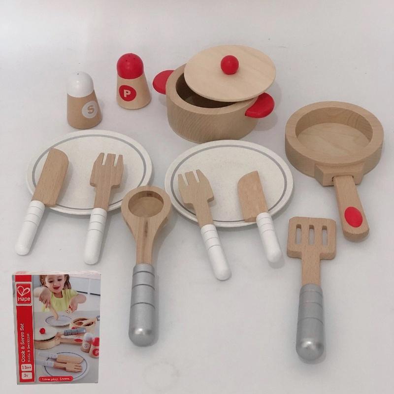 Nordic Style Gourmet Kitchen Utensils Toy Set For Children Role Play Cooking Kit