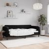 Vidaxl Sofa with Sleeping Function, Black, 80X200 Cm, Upholstered In Velvet