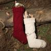 Hanging Knitted Christmas Stocking Large Size Gift Bag Christmas Gift Sock  Christmas Decor