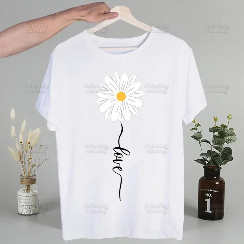 Love Daisy Feeling Daisy Men's Tshirt Cute Printing Shirt Mens Fashion T-Shirt For Men Casual Tops Short Sleeve