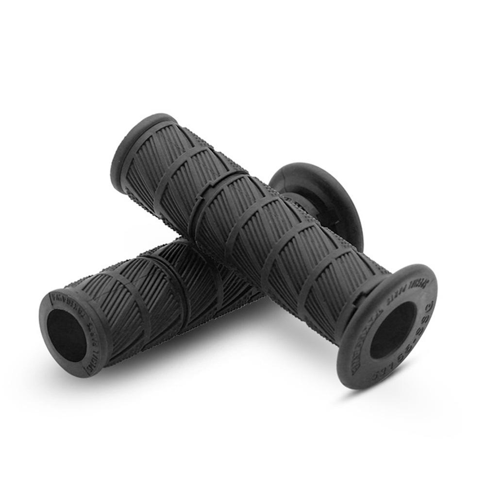 1 Pair Motorcycle Handlebar Grips Retro Handle Bar Ends 22mm Rubber Handle Cover Modified Accessories (black)#1