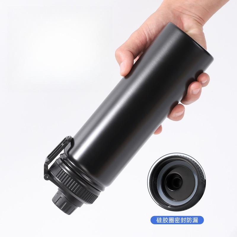12/18/25/32oz 304 Stainless Steel Insulated Water Bottle, Matte Black Flask with Carry Handle Lid for Sports