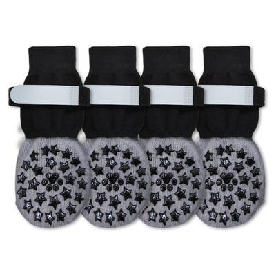 4pcs/set Waterproof Anti-Slip Dog Socks Adjustable Reflective Pet Paw Protection Anti-Scratch Breathable Dog Shoes