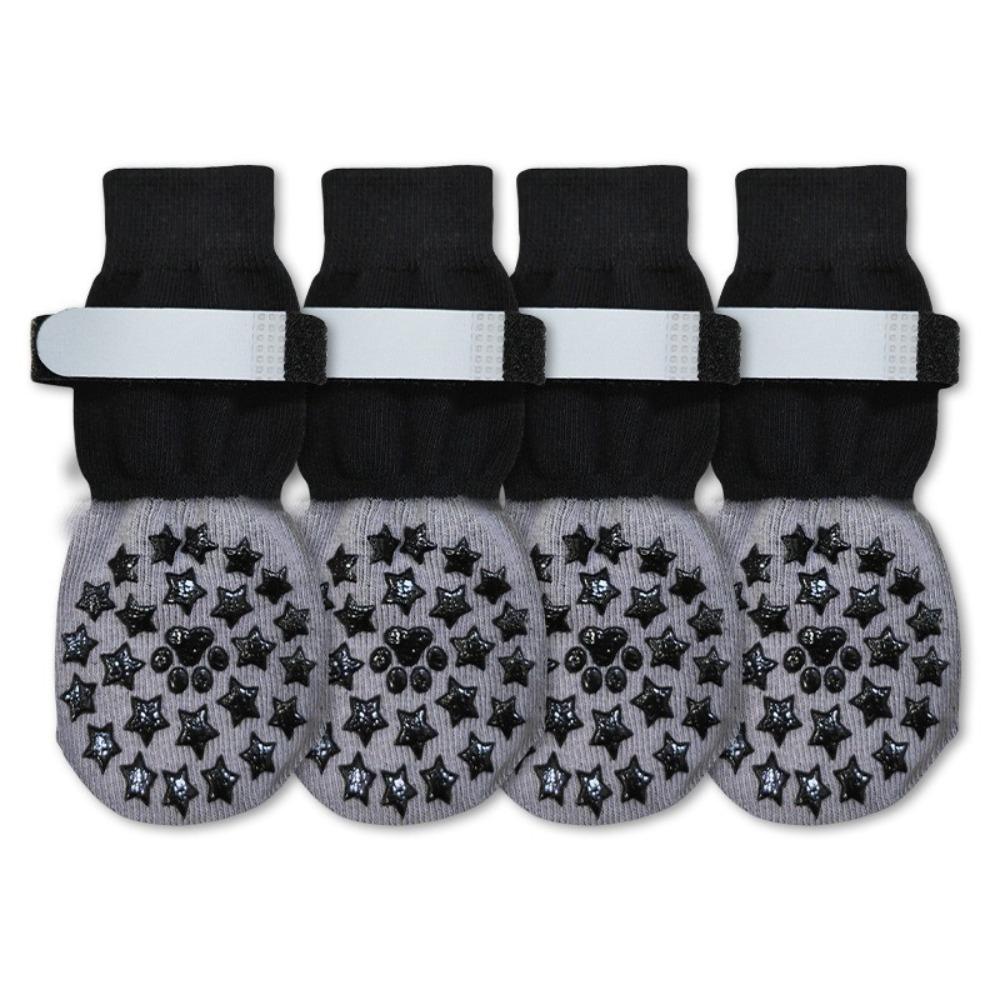 4pcs/set Anti-Scratch Anti-Slip Dog Socks Waterproof Dog Boots Dog Shoes  Prevent Licking Paws
