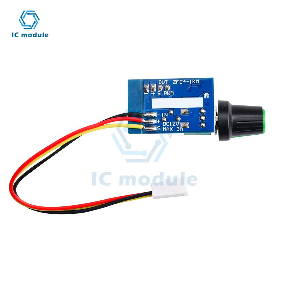 DC 12V PWM Speed Controller Module 4-Wire PC Fan Speed Controller Module Governor for PC