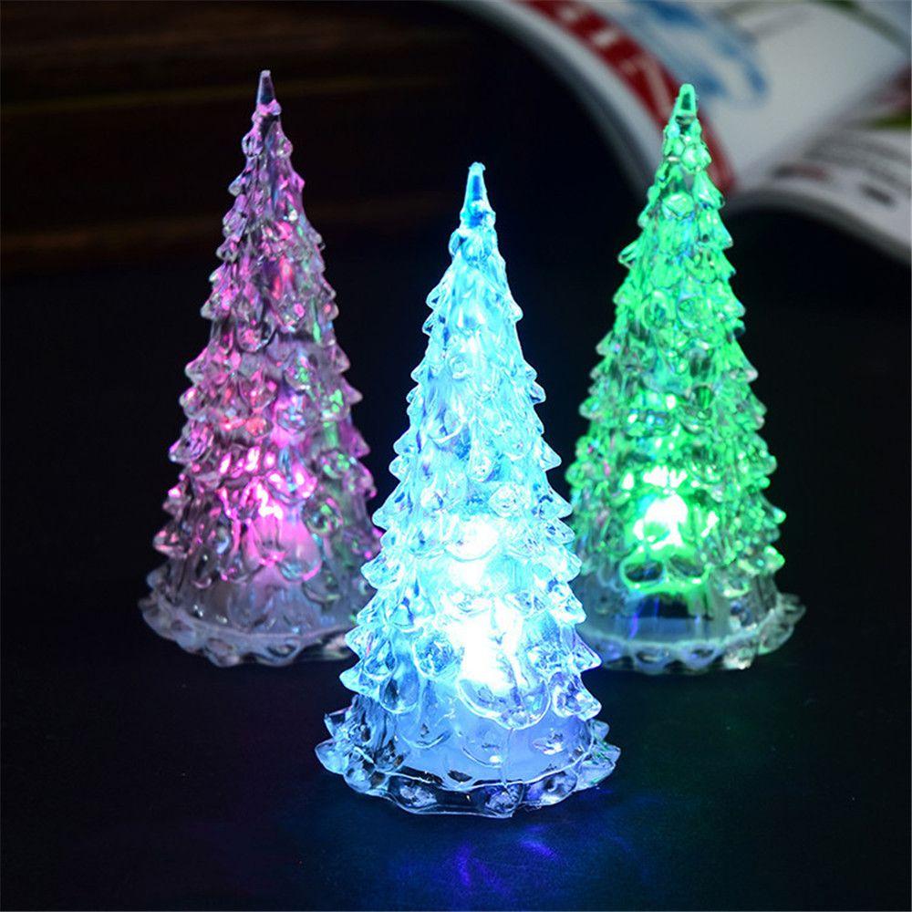 

Mini Christmas Xmas Tree Home Table Party Decor Charm Glitter Christmas Tree LED Electronic Toys B