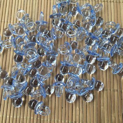 50 Pcs Clear Acrylic Mini Pacifiers Baby Shower Party Favor Girl Boy Game Decor ARI
