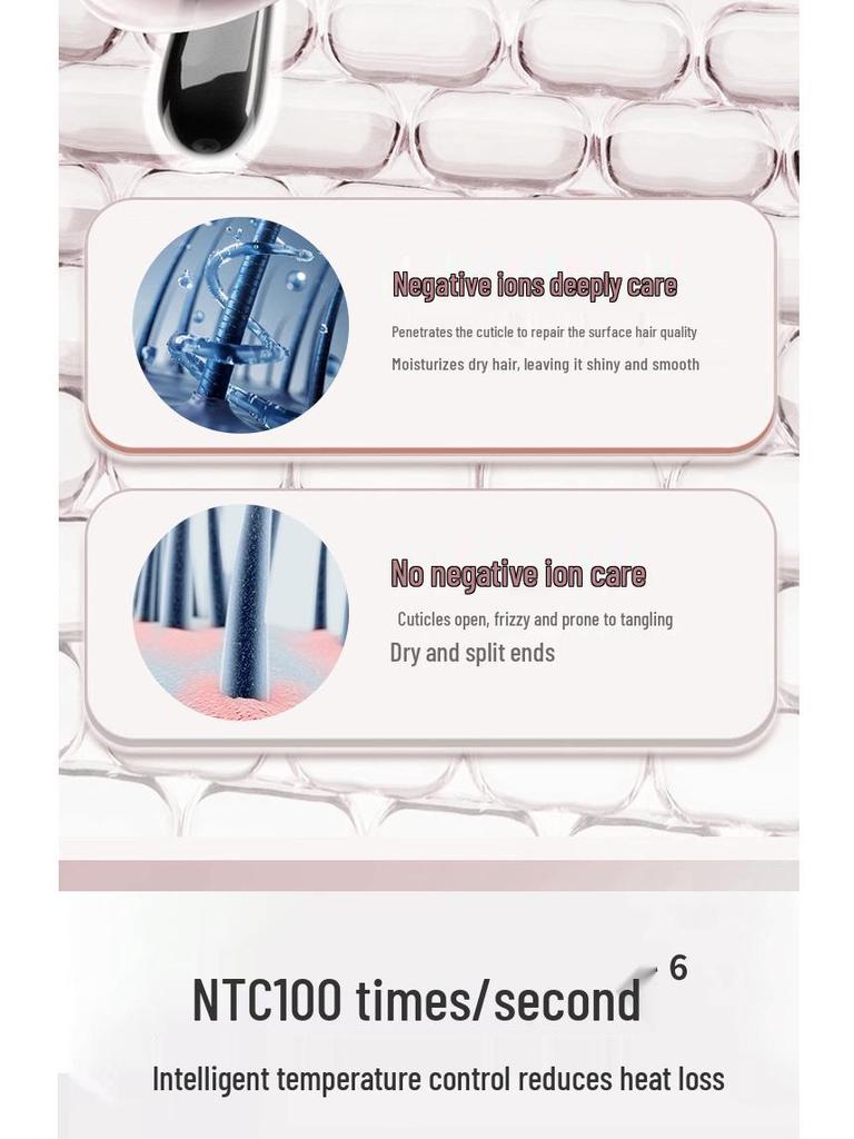 High-Speed Bladeless Hair Dryer with Negative Ions - Protect and Style Hair Faster