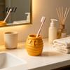 Office Desktop Organizer 3D Printed Honey Jar Pen Holder, Creative Desk for Small Item Storage Box Stationery, Makeup Brush Toothbrush Cute Container