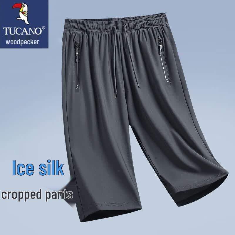 

TUCANO Men s Loose Fit Ice Silk Capri Shorts 2XL