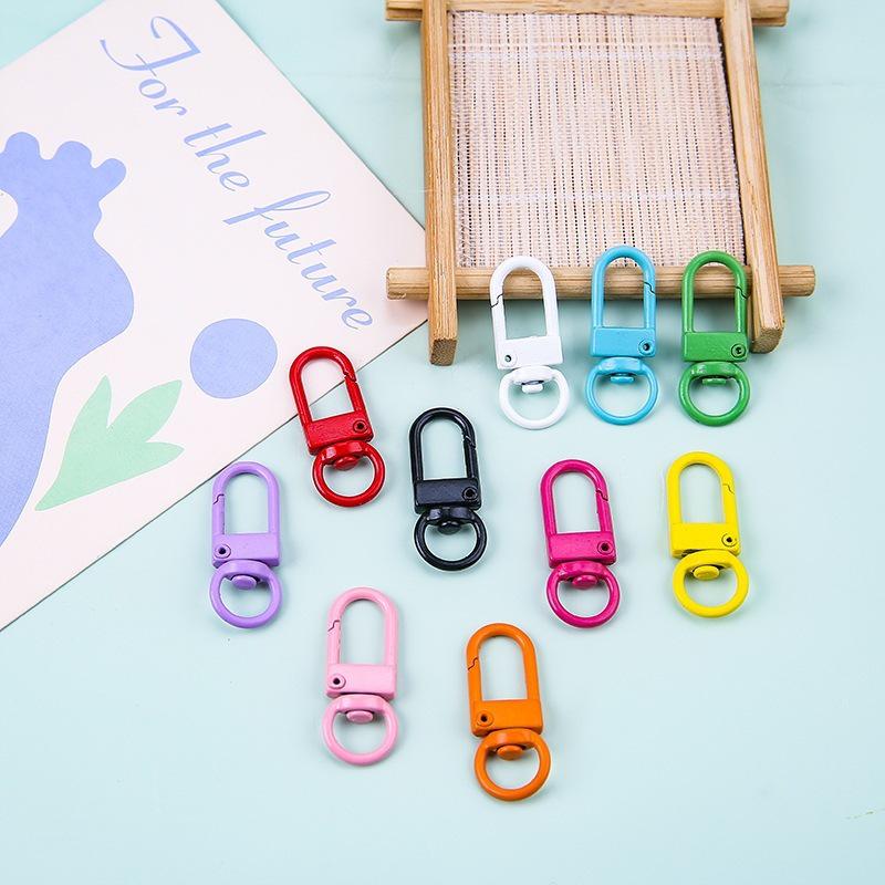 Vibrant Alloy Heart Keychain Pendant - Handmade DIY Candy Color Ornaments