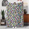 1pc Retro Leopard Print Flannel Blanket - Soft Cozy All-Season Throw with Vibrant Multicolor Design for Sofa, Camping, Travel &