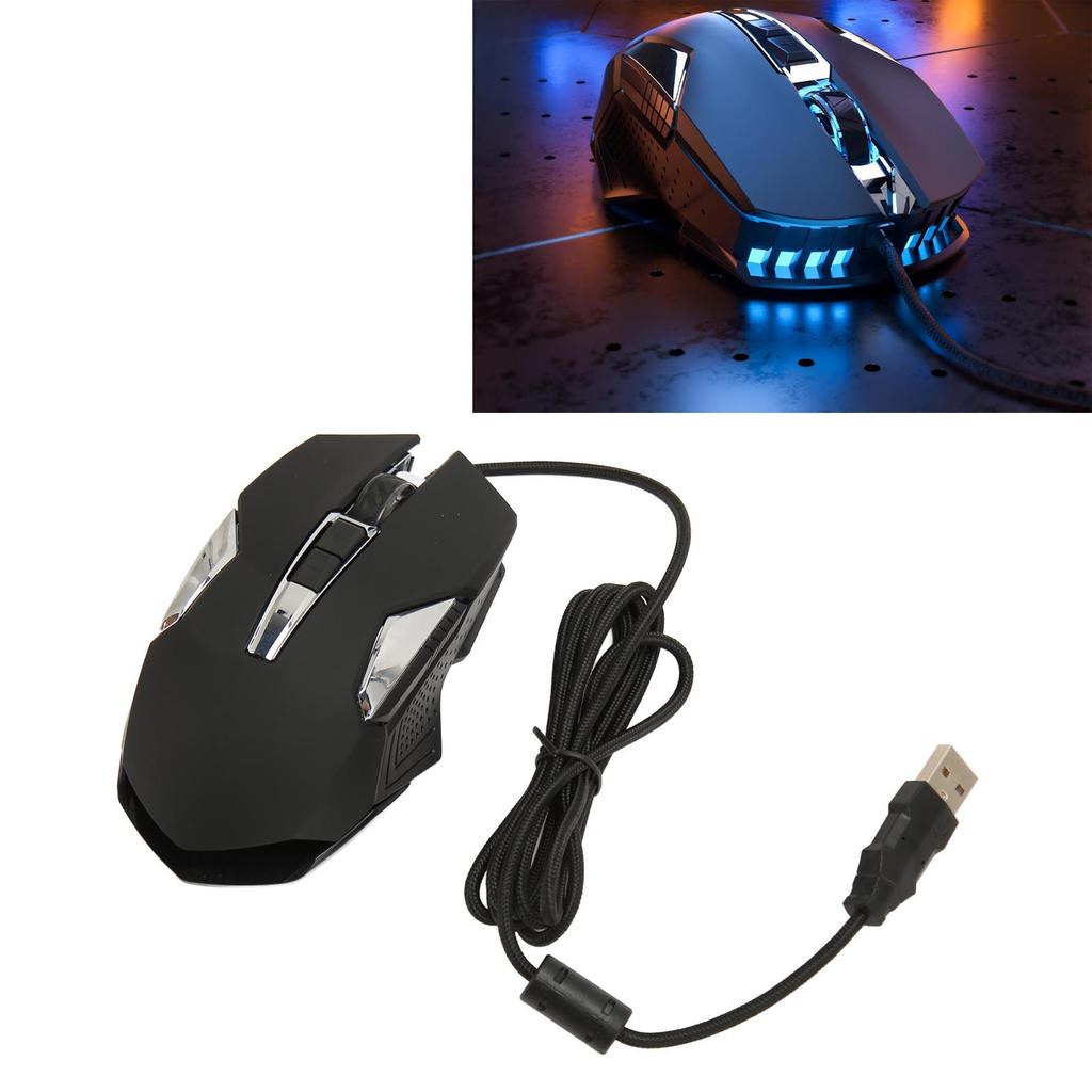 RGB Gaming Mouse Multifunction Ergonomic 7200 DPI Wired Optical Gaming Mouse With Programmable Buttons and Backlight Mode