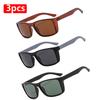 3 Piece Square Polarized Sunglasses Men Women High Quality Rectangle Sun Glasses Driving Cycling Glasses Outdoor Eyewear Unisex