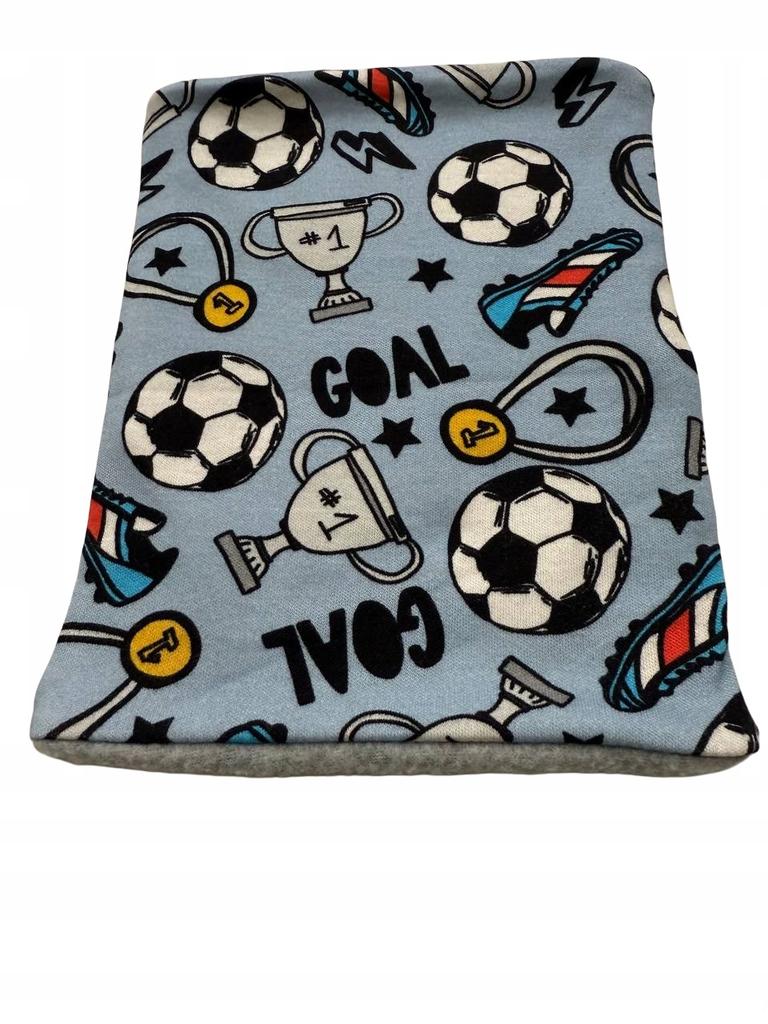 Komplet Niemowlęcy Czapka+Komin 74-86 Dla Chłopca 40-44 Jesień Football
