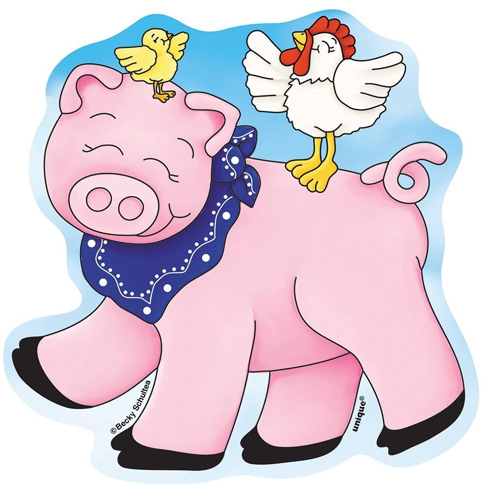 Unique Party Cut Out Paper Farm Party Decoration (Pack of 8)