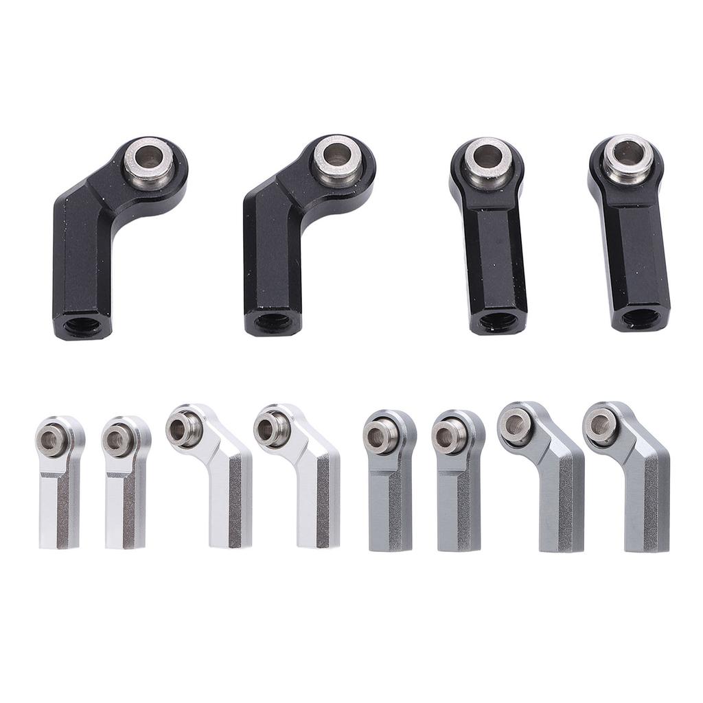 4Pcs RC Car Ball Joint for 1/10 Model Car M4 Metal CW Positive Thread 7.0 Tool 2 Curved 2 Straight
