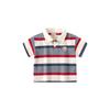 Trendy Children's Clothing Boys' Drop-Shoulder Short-Sleeved T-shirt Summer Kids Stripes Polo Shirt Baby Boy Lapel Half Sleeve Tops